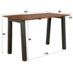 Table de bar 147 Edge 25mm / Acacia naturel massif – Image 5