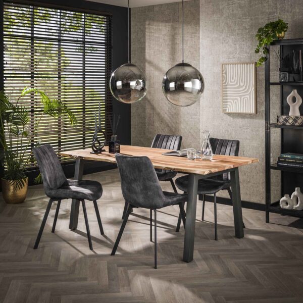 Table à manger 180 edge 25mm / Acacia naturel massif