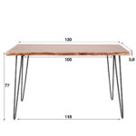 Table à manger edge 130 / Acacia naturel massif – Image 5