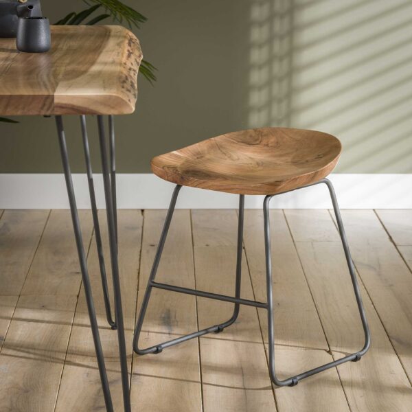 Tabouret hout ergo. VPE2 / Acacia naturel massif