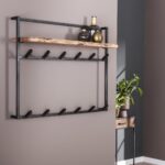 Porte-manteau air solid 12 haken hoedenplank / Acacia naturel massif – Image 2