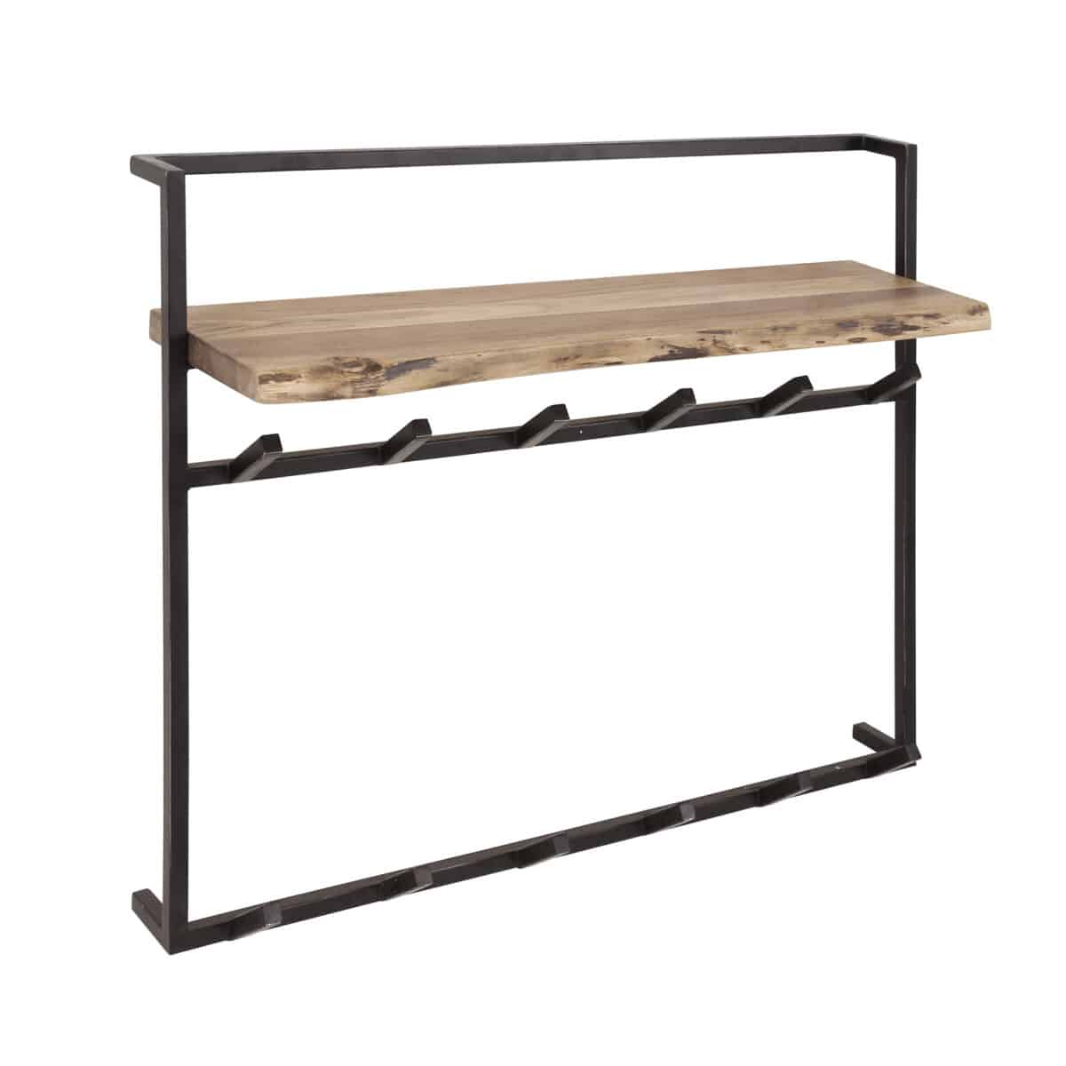 Porte-manteau air solid 12 haken hoedenplank / Acacia naturel massif – Image 4