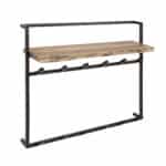 Porte-manteau air solid 12 haken hoedenplank / Acacia naturel massif – Image 4
