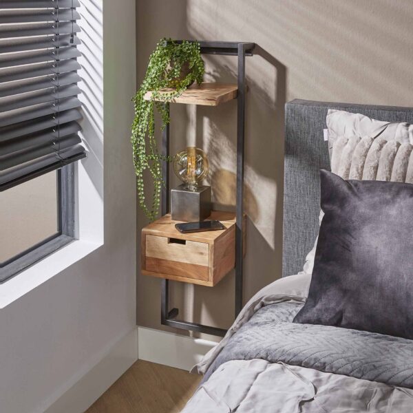 Table de chevet air solid XS / Acacia naturel massif