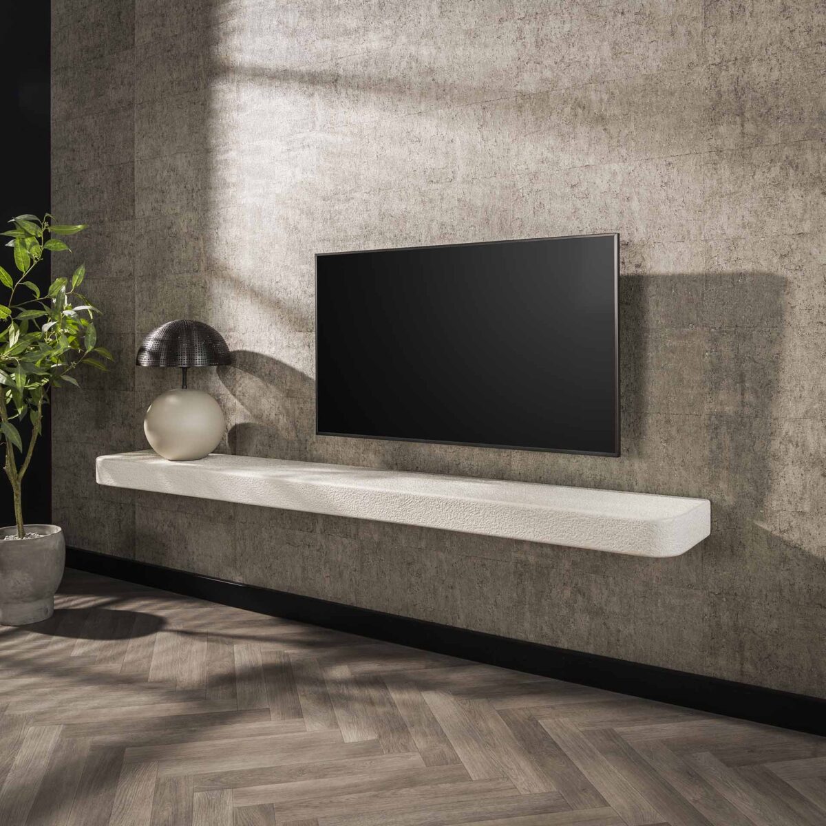 Étagère murale 200cm stone / Composite de marbre – Image 1