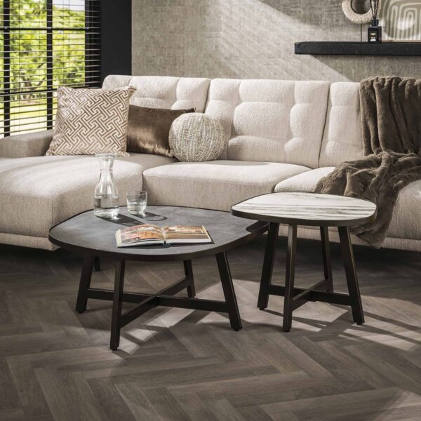 Table basse set/2 slate organic / Ardoise