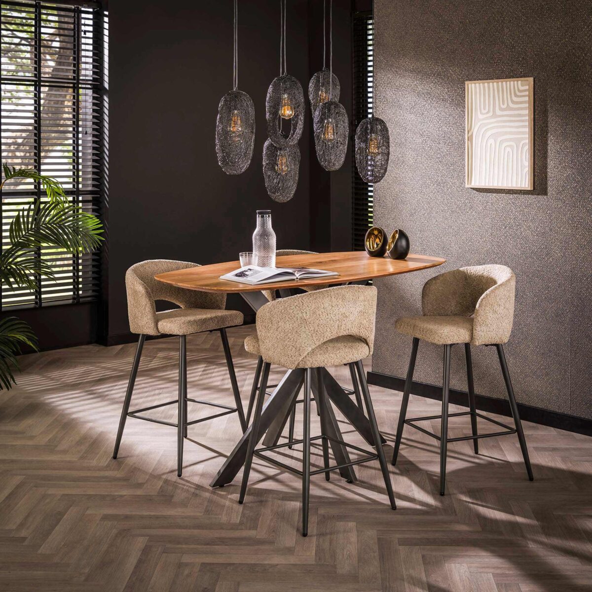 Table de bar 140 Arhus solid / Acacia naturel massif – Image 1