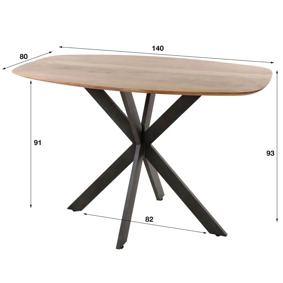 Table de bar 140 Arhus solid / Acacia naturel massif – Image 3