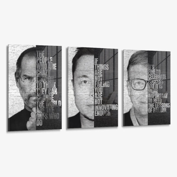 Lot: "Entrepreneurs" (3x) – Verre