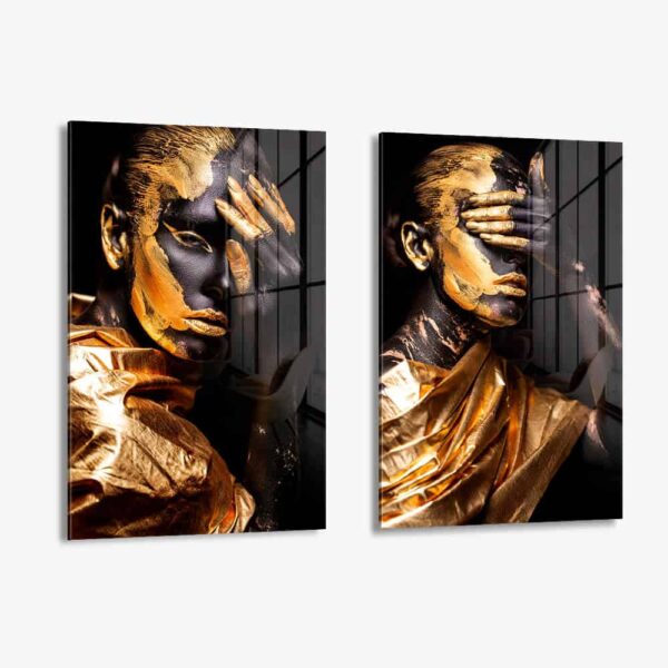Lot: "Golden Paint" (2x) – Verre