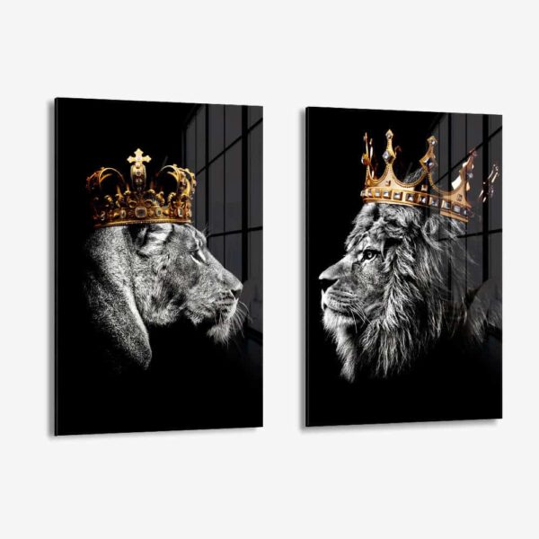 Lot: "The King & Queen" (2x) – Verre
