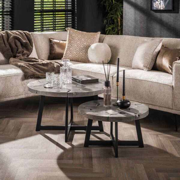 Table basse set/2 grey mix / Gris