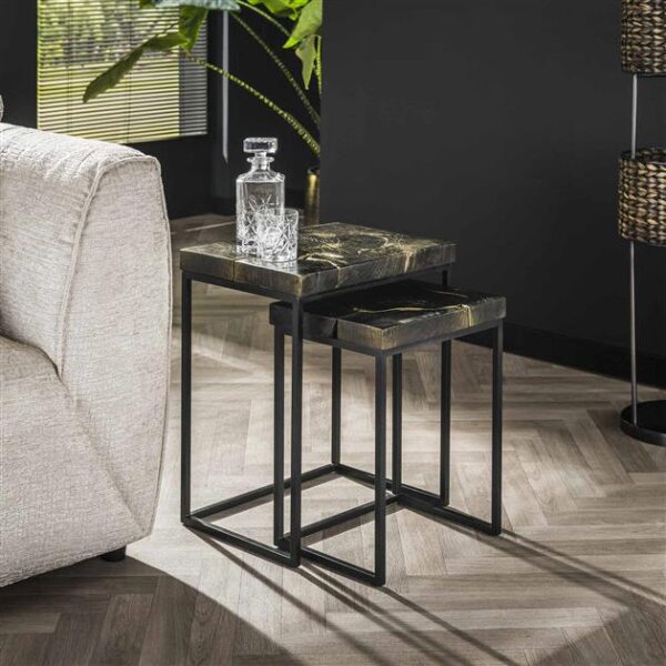 Table d'appoint Black & Gold set/2