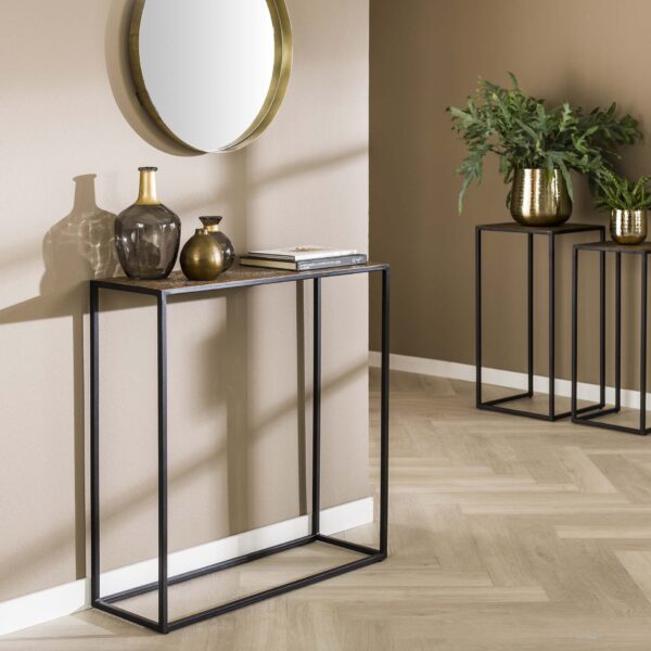 Table haute iron metallic / Bronze antique