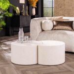Table basse set/2 stone moonset / Composite de marbre