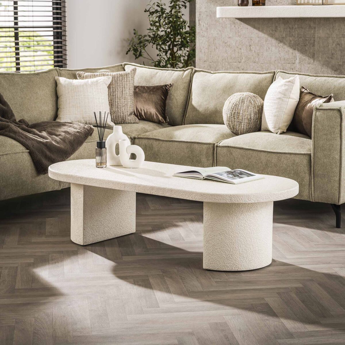 Table basse 150 arch stone / Composite de marbre – Image 1