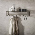 Porte-manteau Ferro 6 crochets étagère à chapeaux / Bronze antique