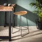 Tabouret de bar Ergo en bois VPE4 / Acacia massif naturel