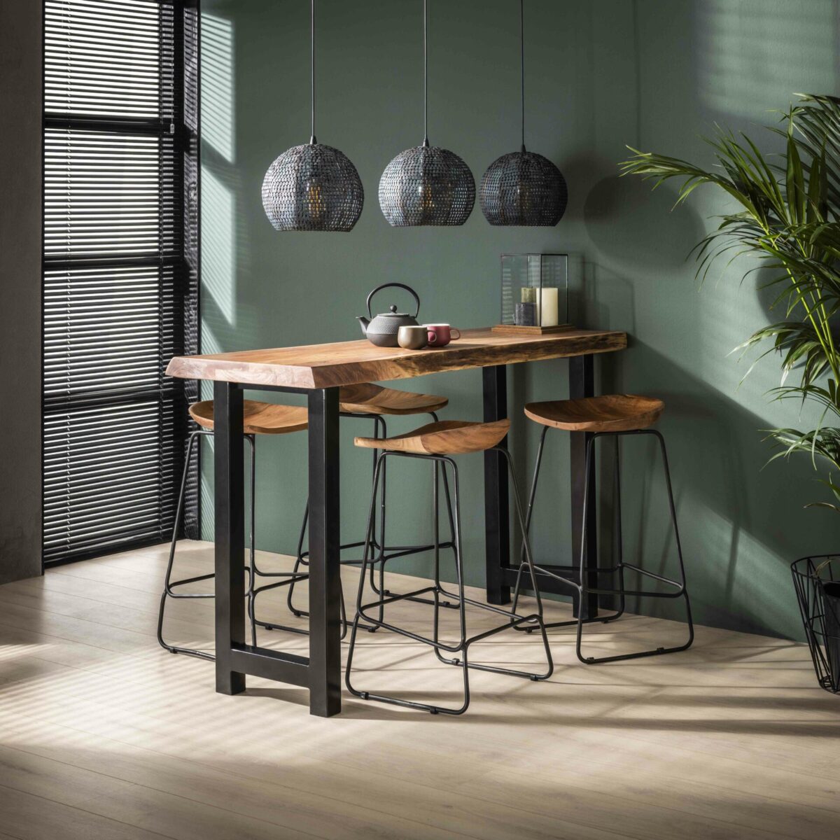 Tabouret de bar Ergo en bois VPE4 / Acacia massif naturel – Image 2