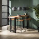 Tabouret de bar Ergo en bois VPE4 / Acacia massif naturel – Image 2
