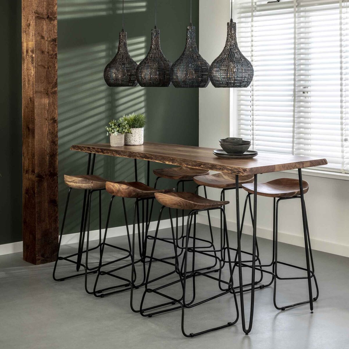 Tabouret de bar Ergo en bois VPE4 / Acacia massif naturel – Image 4
