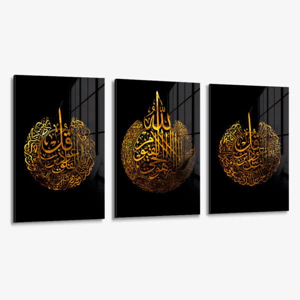 Lot: "Calligraphy II" (3x) – Verre