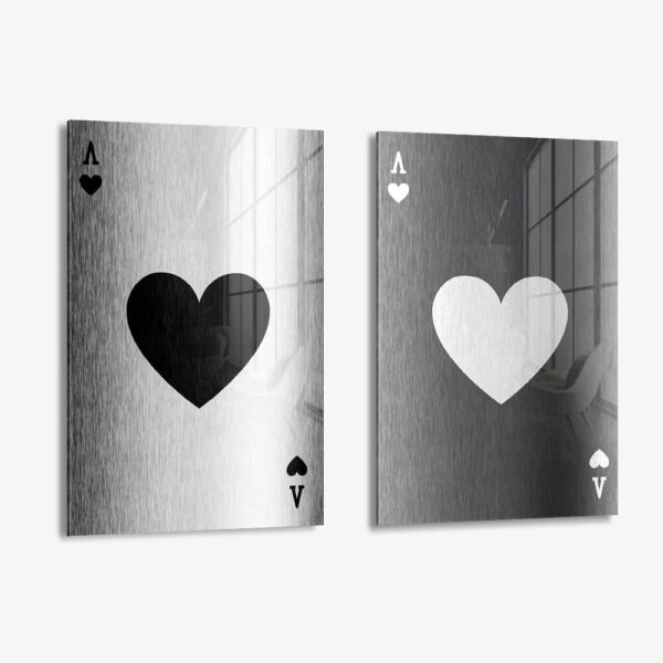 Lot: "Ace of Hearts II" (2x) – Verre