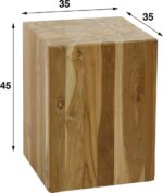 Colonne de fleurs Bole 45 cm / Teck massif recyclé – Image 4