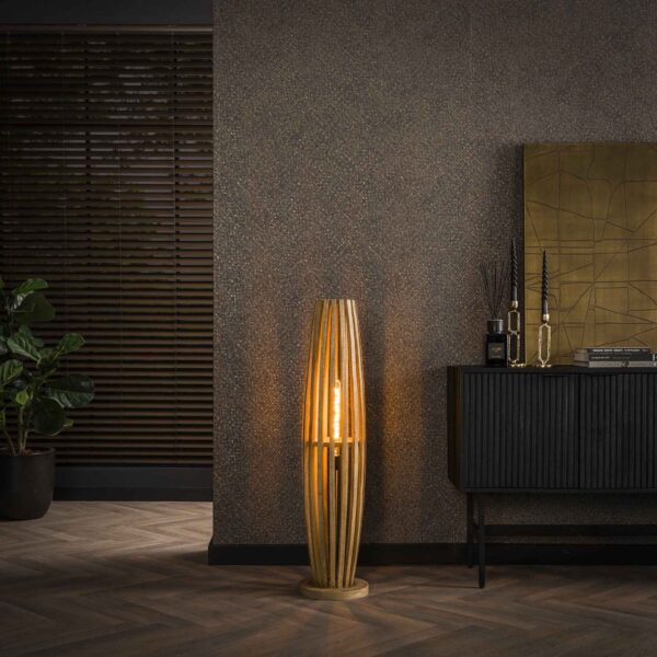 Lampadaire 2L orbit / Mangue naturelle solide