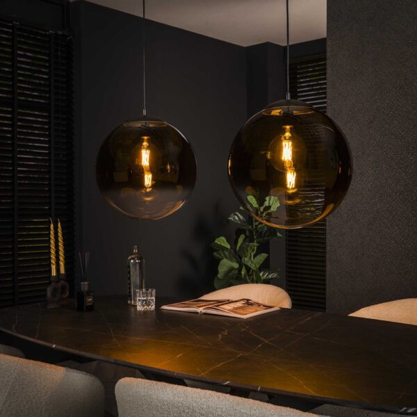 Lampe suspendue 2L bubble shaded XL / Arctic Noir