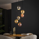 Lampe suspendue Matte Nickel / Color Mix