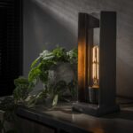 Lampe de table profil H / Nickel noir