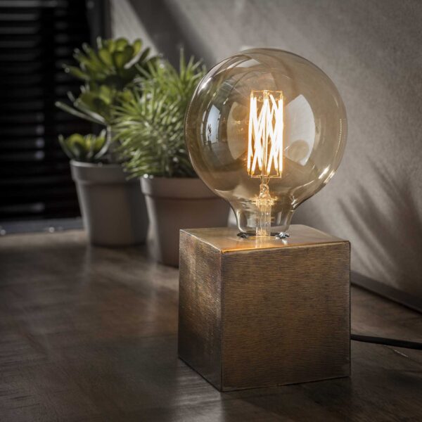 Lampe de table block/Brons antiek / Bronze antique