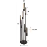 Lampadaire 7L getrapt tube / Arctic Noir – Image 4