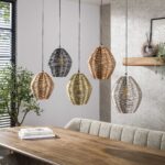 Lampe à suspension 5L web mix / Couleur nickel mat mix – Image 2