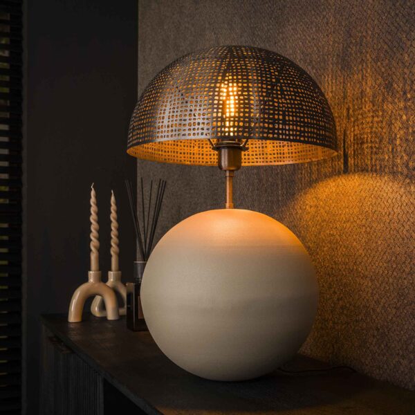 Lampe de table 1L sphere natural L / Gris naturel