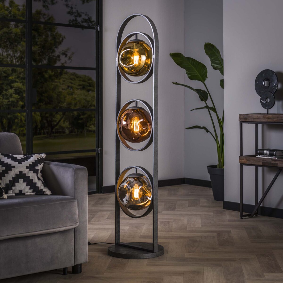 Lampadaire 3L stellar / Argent antique – Image 1