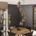Lampe suspendue 7L getrapt stellar / Argent antique – Image 2