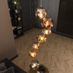 Lampe suspendue 7L getrapt stellar / Argent antique – Image 4