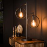 Lampe de table 2L ring / Charbon de bois