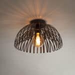 Plafonnier 1L Bend / Charbon de bois