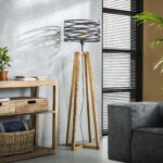 Lampadaire twist houten kruisframe / Gris ardoise – Image 2