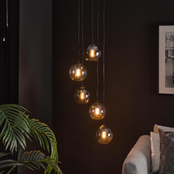 Lampe suspendue 5L getrapt bubbles bicolore / Arctic Noir
