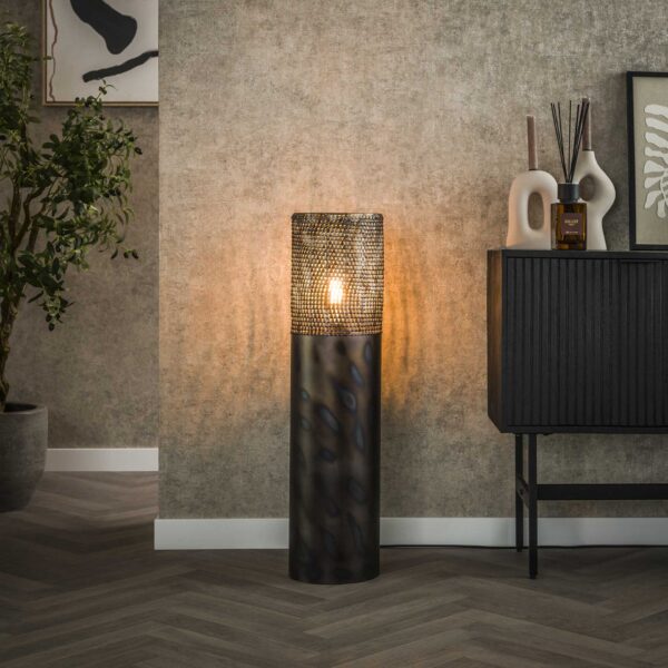 Lampadaire Ø22,5 cylindre 90cm / Noir marron