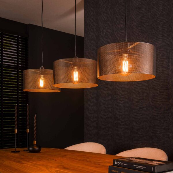 Lampe suspendue 3L mesh round / Arctic Noir
