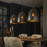 Lampe suspendue kosmos 3L / Charbon de bois