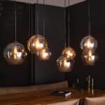 Lampe à suspension 4+3 multi globes XL / Noir Artic