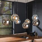 Lampe à suspension 4+3 multi globes XL / Noir Artic – Image 2
