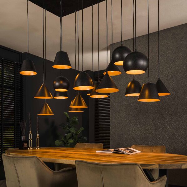 Lampe suspendue 18L XXL metalen kap / Arctic Noir