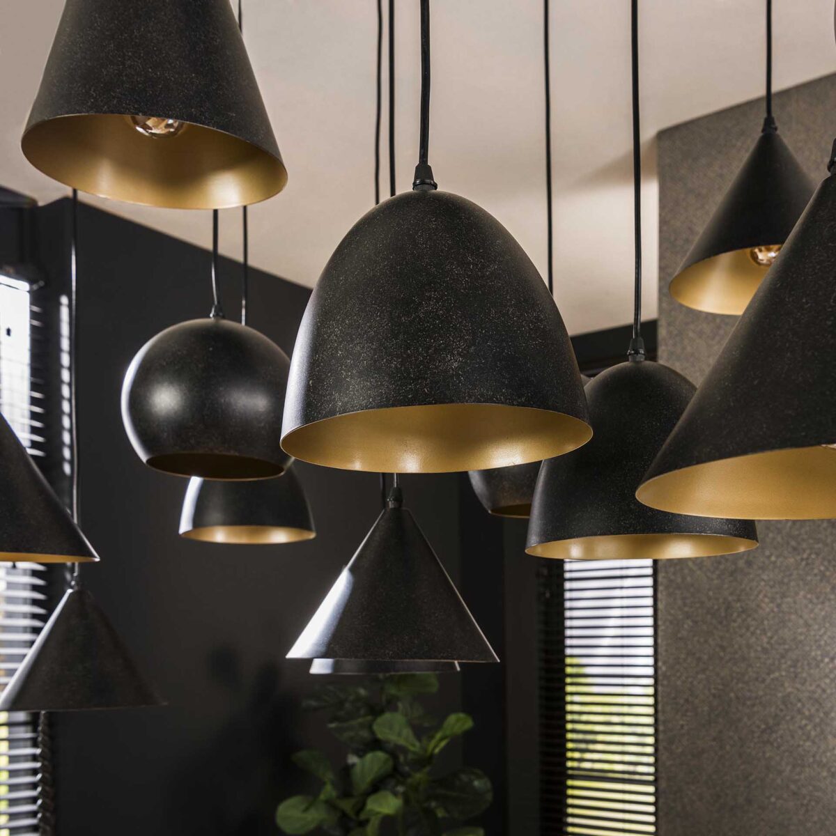 Lampe suspendue 18L XXL metalen kap / Arctic Noir – Image 3